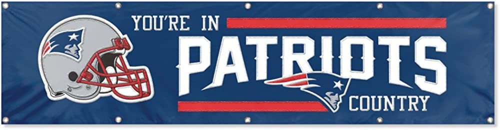 New England Patriots Huge 8x2 Feet Banner Flag Metal Grommets