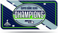 Seattle Seahawks Metal Auto Tag License Plate, 2014 Super Bowl XLVIII Champions, 6x12 Inch