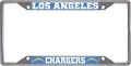Los Angeles Chargers Metal License Plate Frame Chrome Tag Cover 6x12 Inch