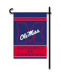 University of Mississippi Rebels Ole Miss Premium Double Sided Garden Flag, 13x18 Inch, Display Pole Sold Separately