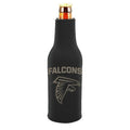 Atlanta Falcons 2-PACK Zipper BOTTLE Tonal Black Koozie Neoprene Holder Football