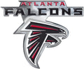 Atlanta Falcons Premium Aluminum Metal Raised Auto Emblem, Color Embossed, Full Adhesive Backing
