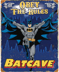 Batman Heavy Duty Metal Sign, 14.5x11.5, Embossed, Pub Style, Vintage Petina Design
