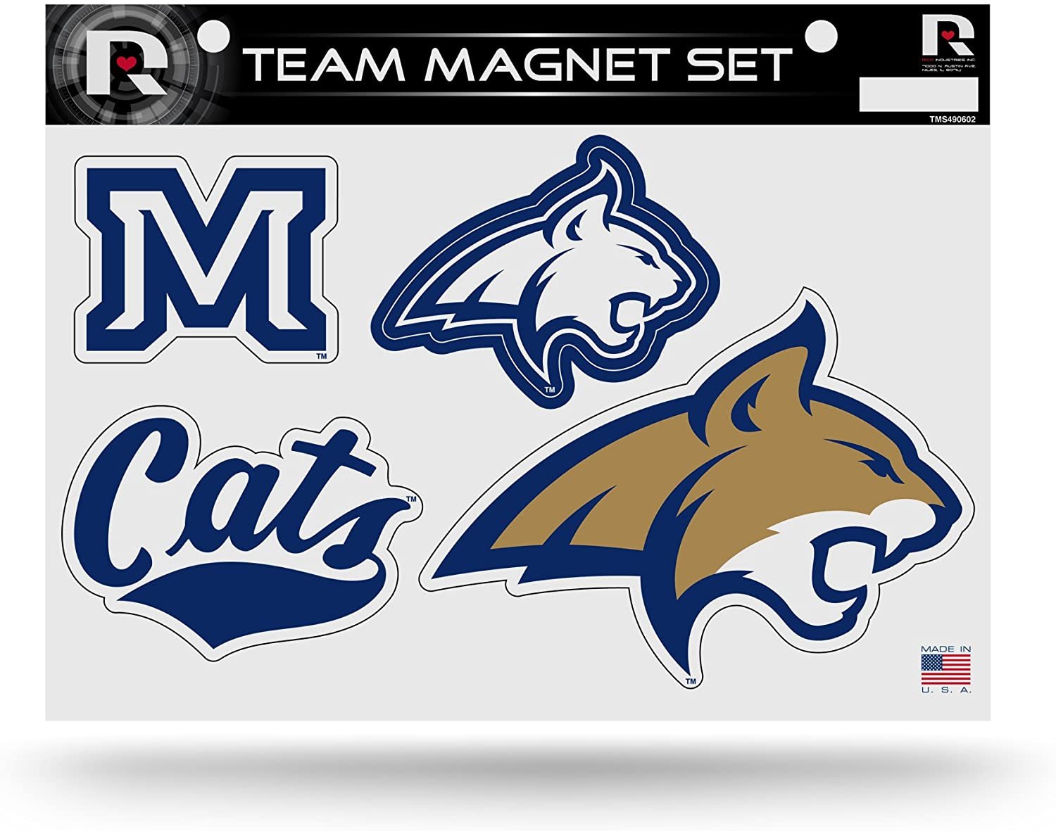 Montana State University Bobcats Multi Magnet Sheet Shape Cut 8x11 Inch