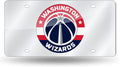Washington Wizards Premium Laser Cut Tag License Plate, Mirrored Acrylic Inlaid, 12x6 Inch