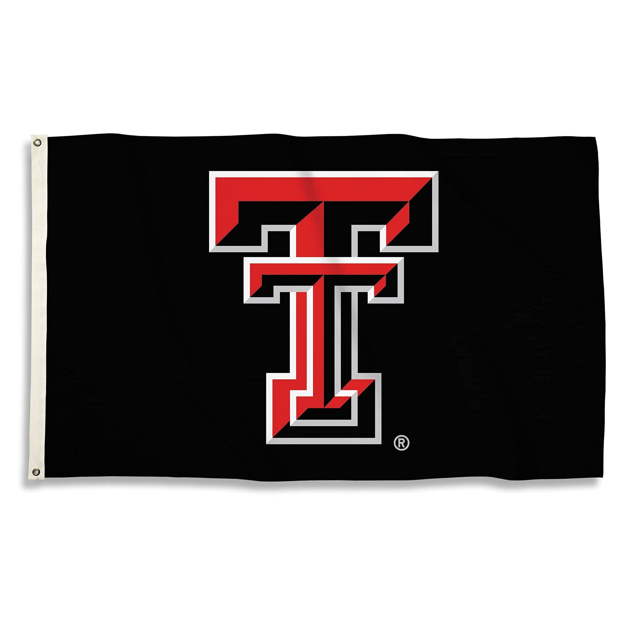 NCAA Texas Tech Red Raiders Flag with Grommets, 3' x 5', Black (35227)