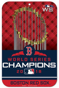 Boston Red Sox 2018 World Series Champions Reserved Plastic Parking Sign 11x17 Inch