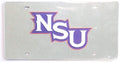 Northwestern State University Demons Premium Laser Cut Tag License Plate, Mirrored Acrylic Inlaid, 6x12 Inch