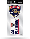 Florida Panthers 2-Piece Double Up Die Cut Sticker Decal Sheet, 4x8 Inch