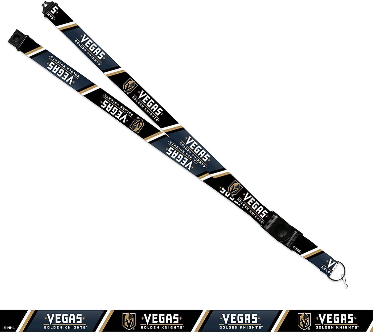 Vegas Golden Knights Lanyard Keychain Double Sided Breakaway Safety Design Adult 18 Inch