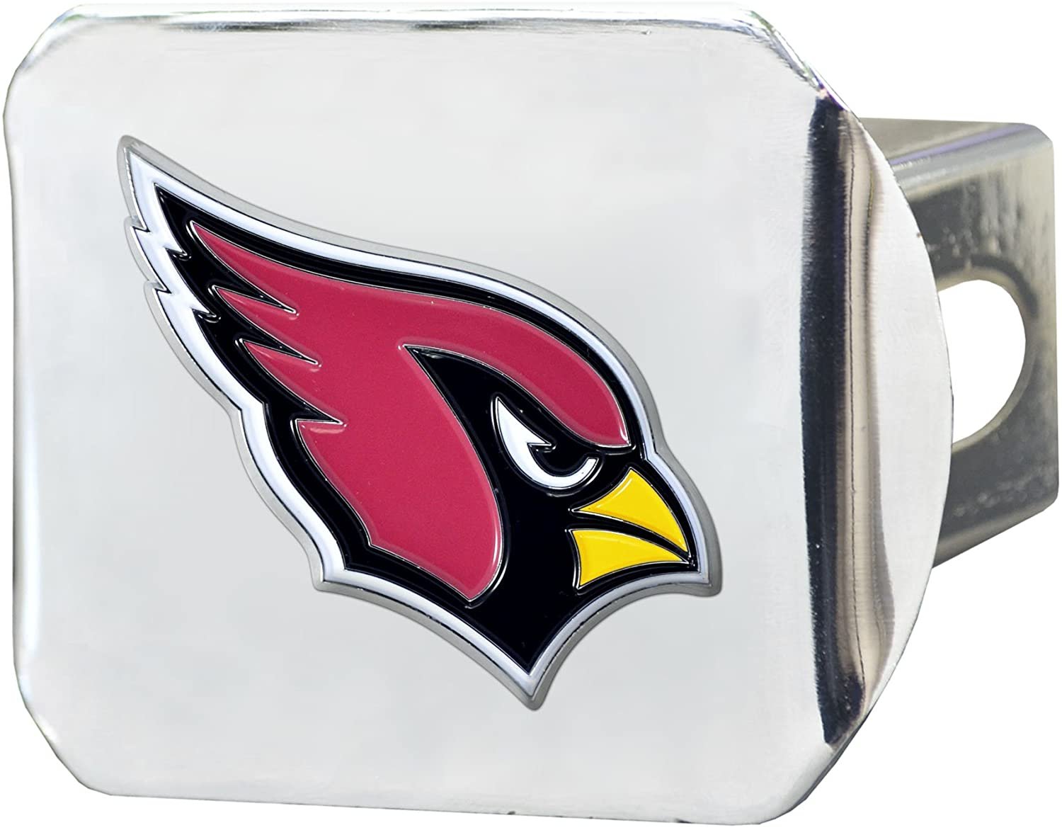 Arizona Cardinals Hitch Cover Solid Metal with Raised Color Metal Emblem 2" Square Type III