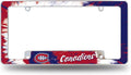 Montreal Canadiens Metal License Plate Frame Chrome Tag Cover Tie Dye Design 6x12 Inch