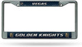 Vegas Golden Knights Premium Metal License License Plate Frame Chrome Tag Cover, 12x6 Inch