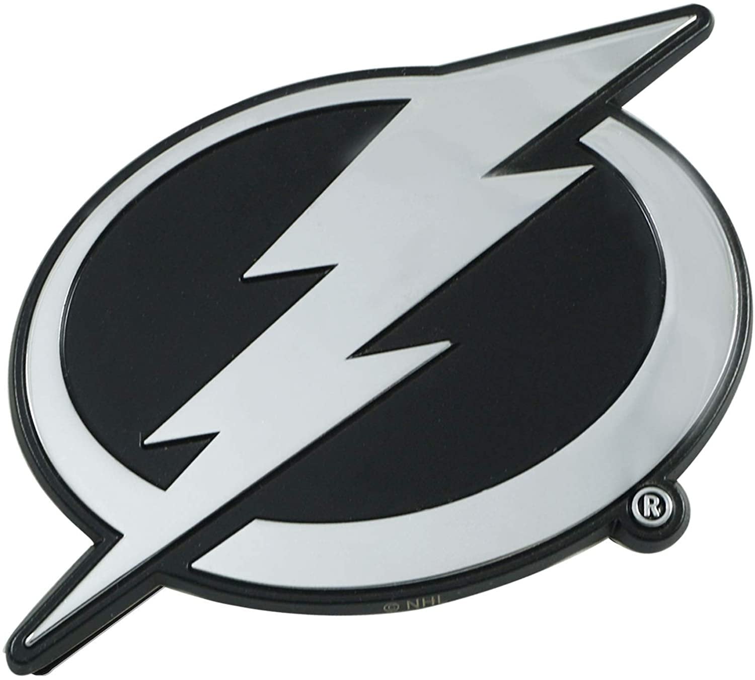 Tampa Bay Lightning Solid Metal Chrome Raised Auto Emblem