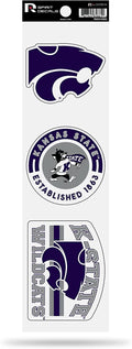 Rico Industries NCAA Kansas State Wildcats 3-Piece Retro Spirit Decals
