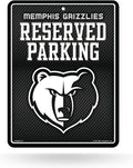 Memphis Grizzlies Metal Parking Sign, Carbon Fiber Design 8.5x11 Inch
