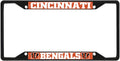 Fanmats NFL Cincinnati Bengals Black Metal License Plate Frame