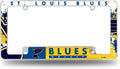 St Louis Blues Metal License Plate Frame Chrome Tag Cover All Over Design 6x12 Inch
