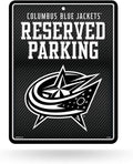 Columbus Blue Jackets Metal Parking Novelty Wall Sign 8.5 x 11 Inch Carbon Fiber Design