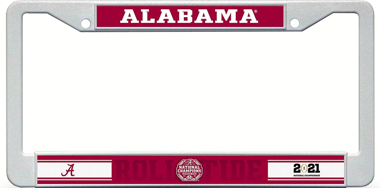 Rico Industries Alabama Crimson Tide 2020 National Champions Plastic License Plate Frame