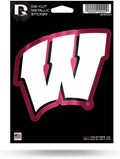 University of Wisconsin Badgers 5 Inch Sticker Decal Metallic Shimmer Design Flat Vinyl