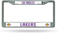 Los Angeles Lakers Premium Metal License Plate Frame Chrome Tag Cover, 12x6 Inch