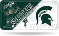 Michigan State University Spartans Metal Tag License Plate 6x12 Inch