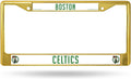 Rico NBA Celtics Chrome Frame, Secondary Gold, 15 x 8-Inch, Logo Color