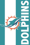Miami Dolphins Premium Garden Flag Banner, Double Sided, Embroidered Applique, 13x18 Inch
