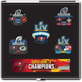 Tampa Bay Buccaneers Super Bowl LV Champions Metal 5-pin Set, Hat Lapel Set