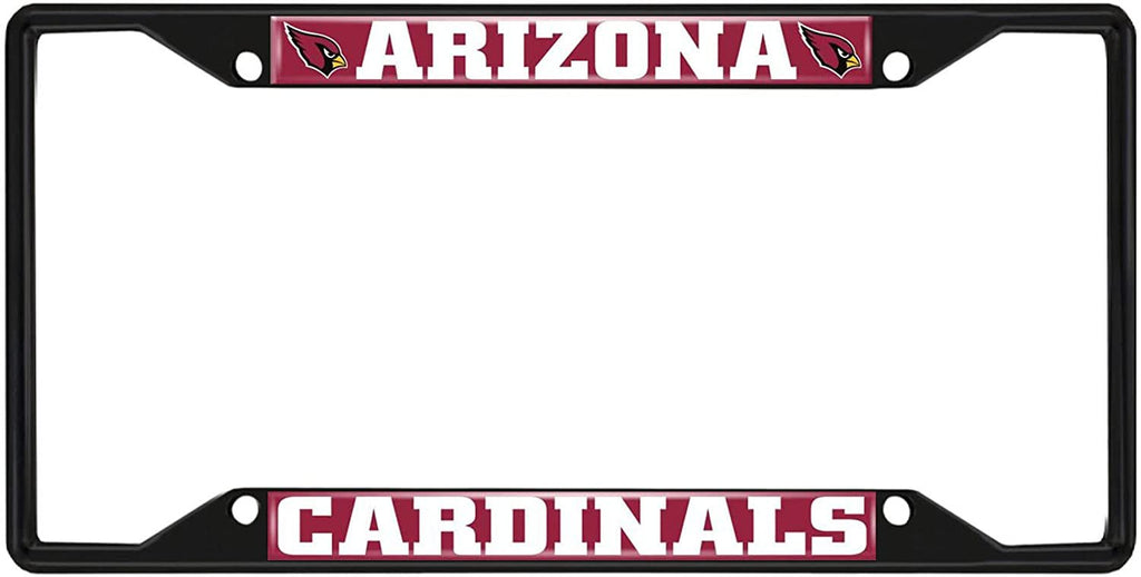Fanmats NFL Arizona Cardinals Black Metal License Plate Frame