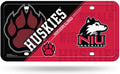 Northern Illinois University Huskies Metal Auto Tag License Plate, Split Design, 6x12 Inch