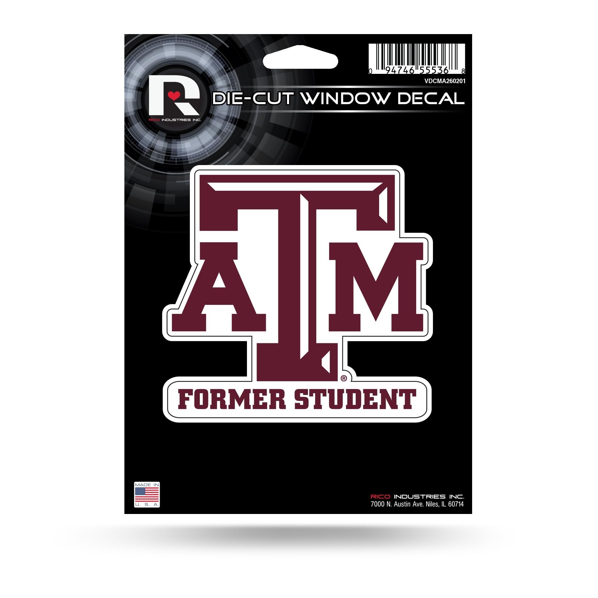 Rico Industries NCAA Texas A&M Aggies Alumni 5" x 7" Vinyl Die-Cut Decal - Car/Truck/Home Accessory