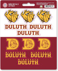 University of Minnesota Duluth Bulldogs 12-Piece Mini Decal Sticker Set, 5x6 Inch Sheet, Gift for football fans for any hard surfaces around home, automotive, personal items