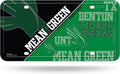 University of North Texas Mean Green Metal Tag Auto License Plate Split Design 6x12 Inch