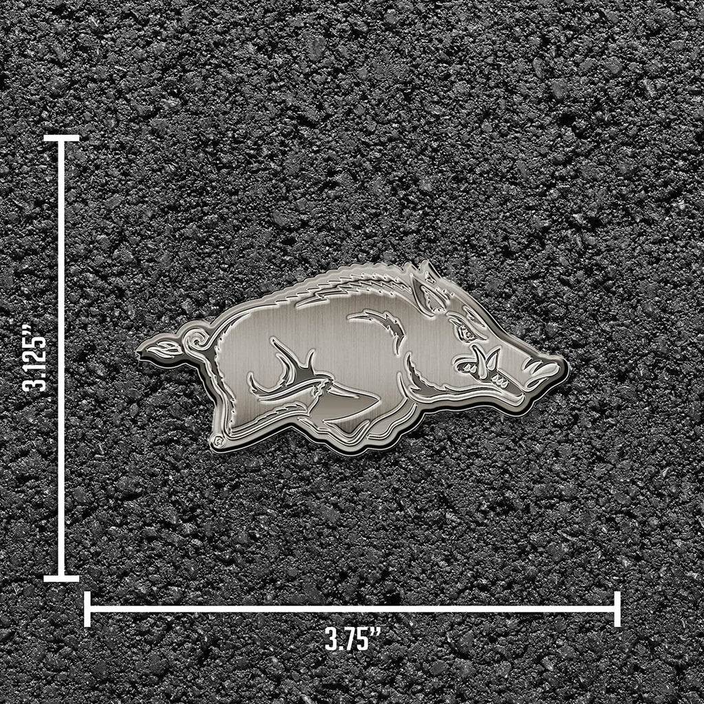 University of Arkansas Razorbacks Auto Emblem Solid Metal Antique Style