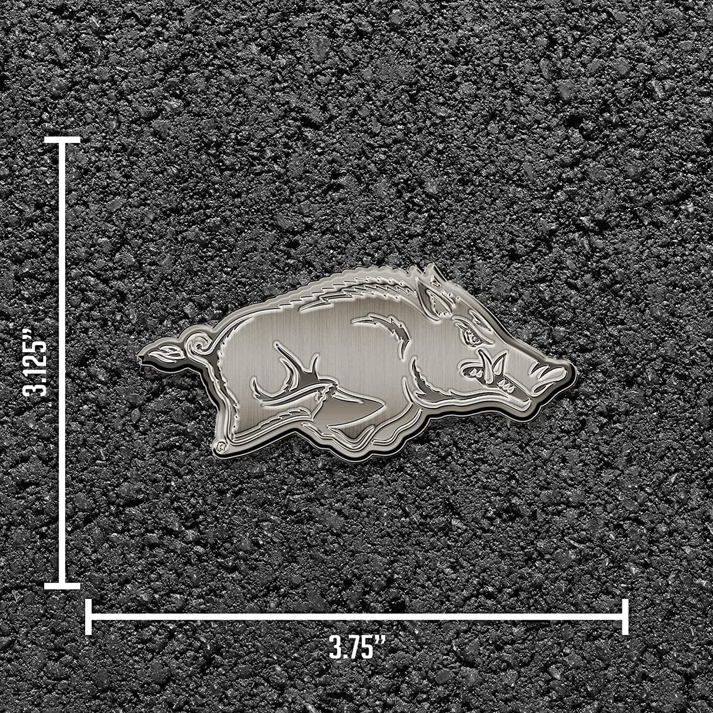 University of Arkansas Razorbacks Auto Emblem Solid Metal Antique Style
