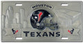 Houston Texans Zinc Metal License Plate Tag Raised 3D Details, Heavy Gauge, 6x12 Inch