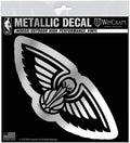 New Orleans Pelicans 6 Inch Decal Sticker, Metallic Chrome Shimmer Design