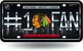 Chicago Blackhawks Metal Auto Tag License Plate, #1 Fan Design, 12x6 Inch