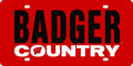 University of Wisconsin Badgers Premium Laser Cut Tag License Plate, Country, Mirrored Acrylic Inlaid, 6x12 Inch