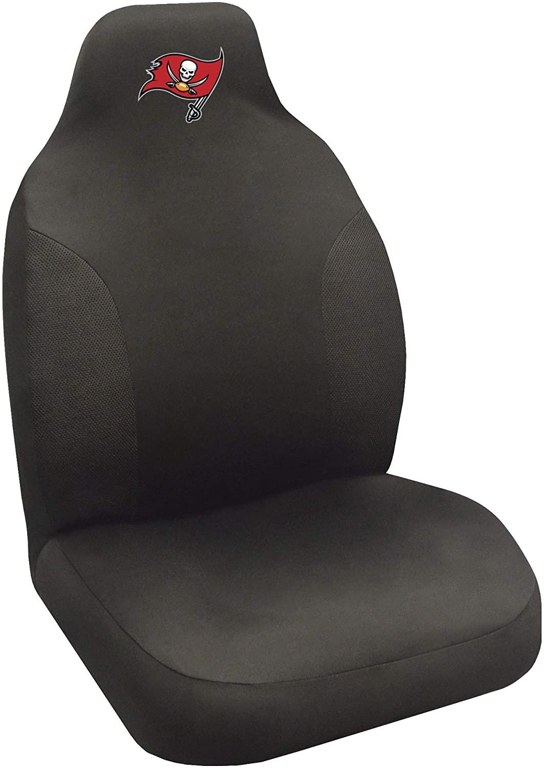 Fanmats - 15628 FANMATS NFL Tampa Bay Buccaneers Embroidered Seat Cover, Black, 20"x48"