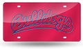 Fresno State University Bulldogs Premium Laser Cut Tag License Plate, Mirrored Acrylic Inlaid, 6x12 Inch