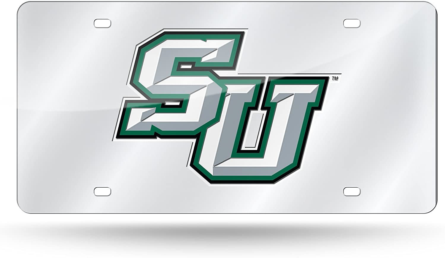 Stetson University Hatters Premium Laser Cut Tag License Plate, Mirrored Acrylic Inlaid, 12x6 Inch