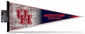 University of Houston Cougars Soft Felt Pennant, Primary Design, 12x30 Inch, Easy To Hang