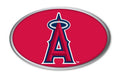 Los Angeles Angels Premium Aluminum Metal Auto Emblem, Raised 3D Effect, Oval Shape, Full Adhesive Backing