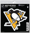 Pittsburgh Penguins 6 Inch Decal Sticker, Flat Vinyl, Die Cut, Primary Design, Full Adhesive Backing