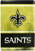 NFL New Orleans Saints Team Logo Tin Sign, 8 x 12-inches, Black