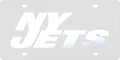 New York Jets Premium Laser Cut Tag License Plate, Mirrored Acrylic, Frost Design, 6x12 Inch