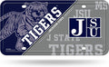 Jackson State University Tigers Metal Auto Tag License Plate, Split Design, 6x12 Inch